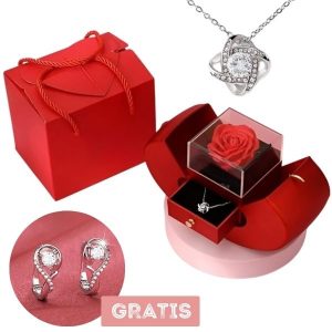 Колие и обеци в подаръчна кутия | LK_APPLEROSE_CLEA